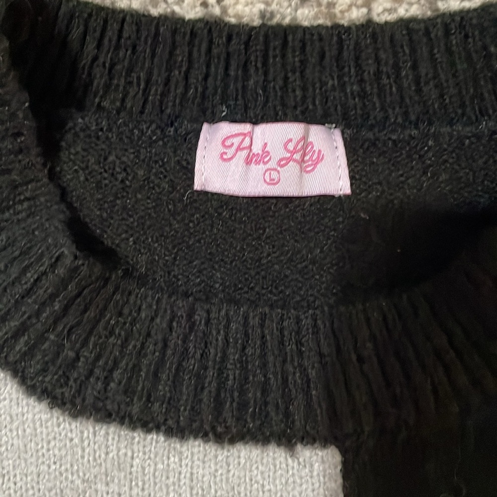 Pink Lily Color Block Sweater Size Large - image 2